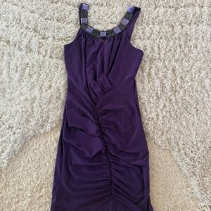 Joyce and Leslie Purple Mini Dress
